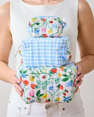 Strawberry Vines - Three's Best Pouch Set - Cloud