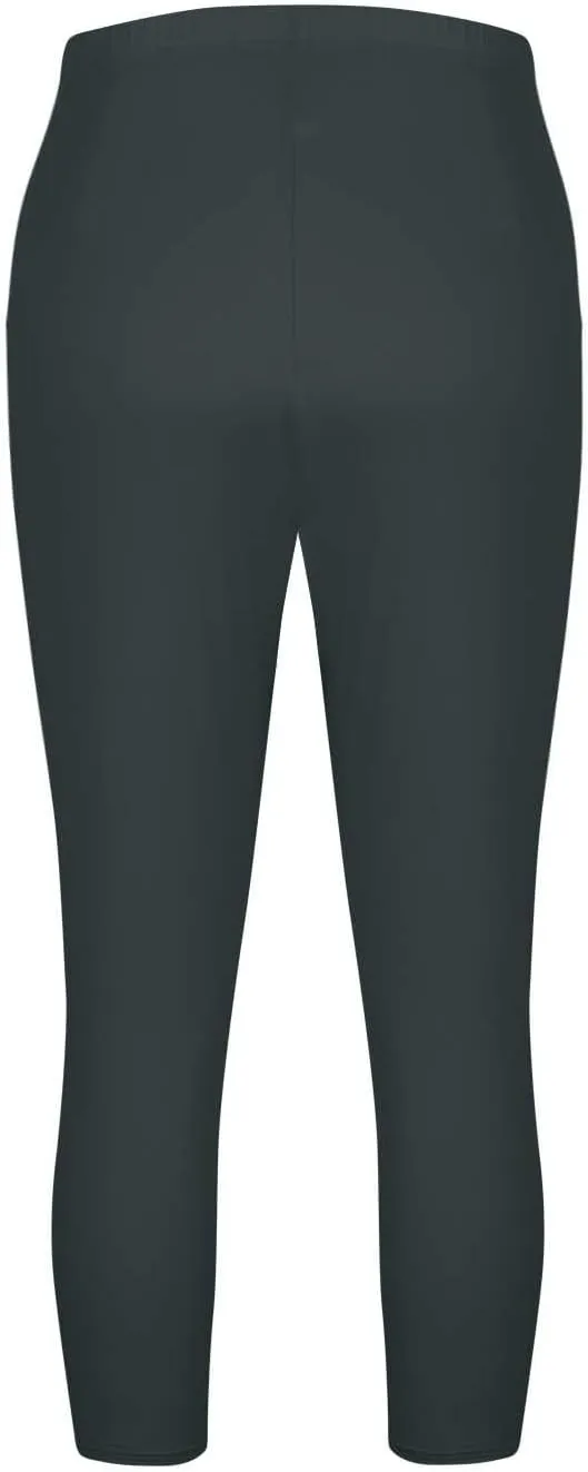 TANGNADE Women Capri Pants Plus Size Stretch Knee Length Leggings Elastic Waist Casual Summer Ladies Pull On Capris