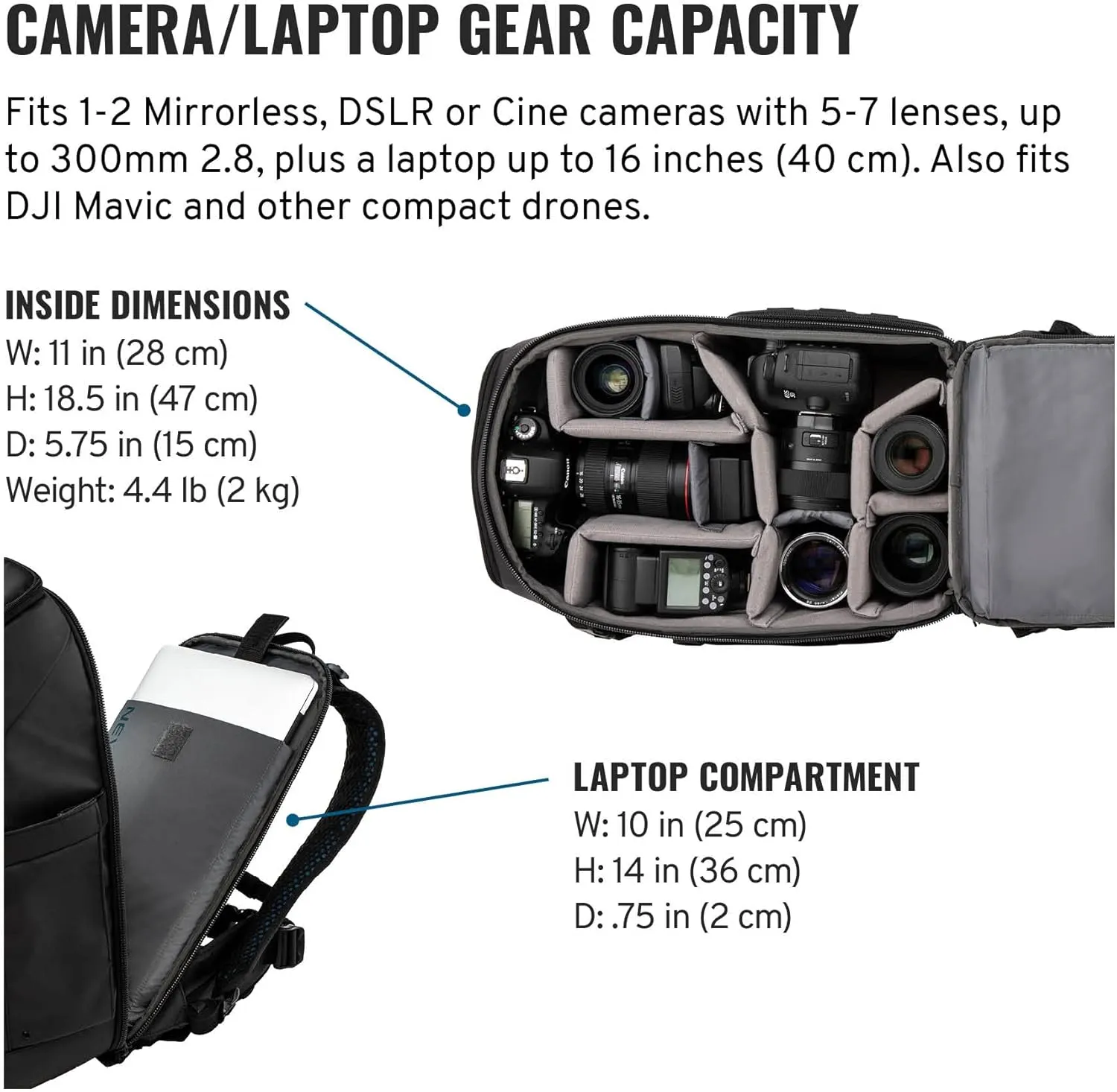 Tenba Axis Backpack Bags (637-701), 20L