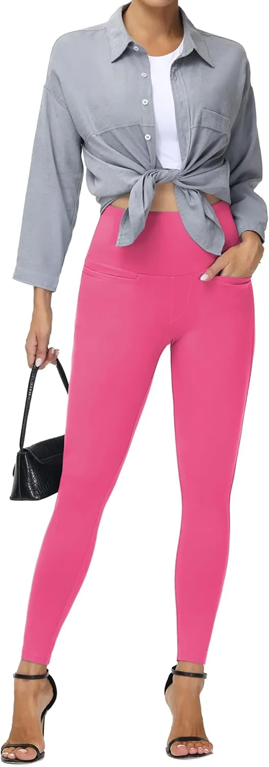 THE GYM PEOPLE Women's Casual Yoga Leggings High Waisted Tummy Control Workout Pants with 4 Pockets
