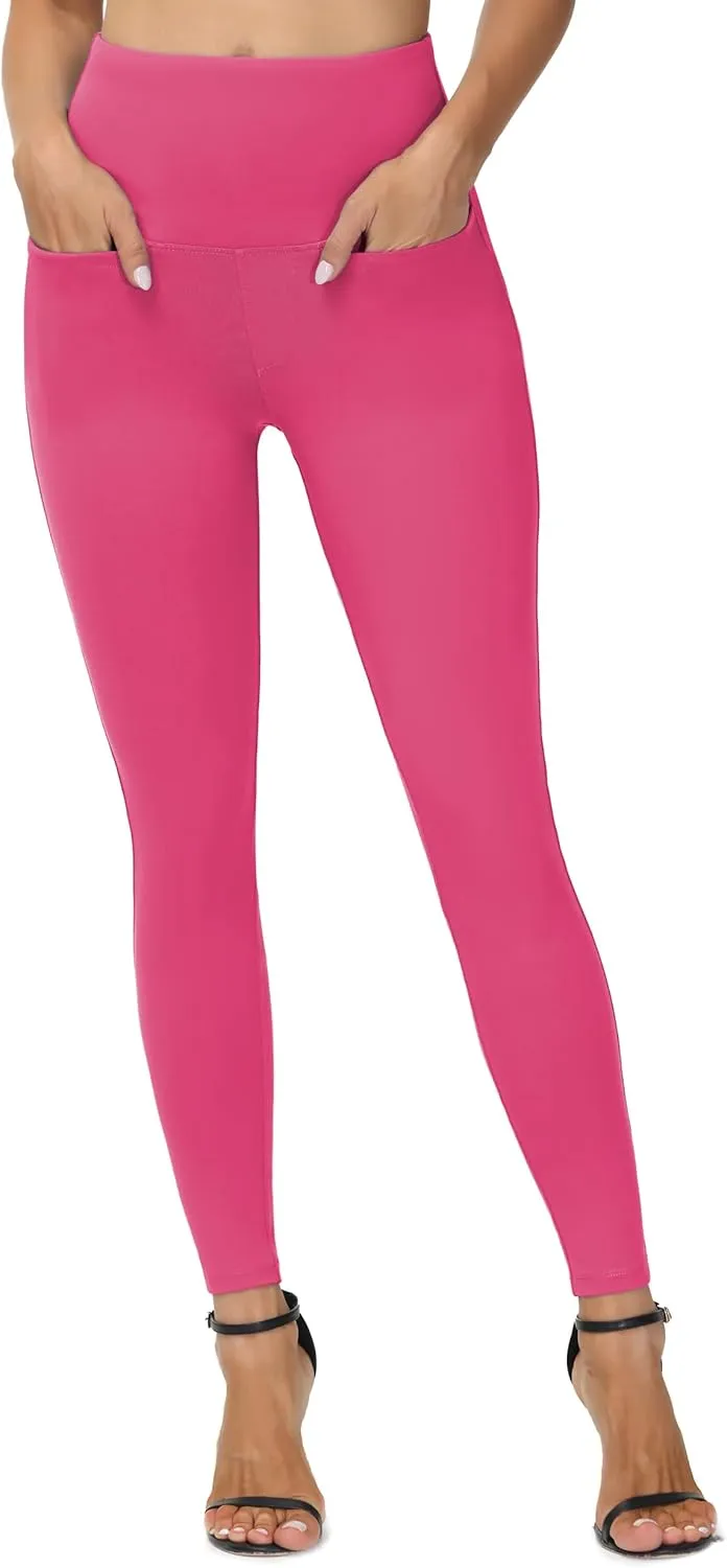 THE GYM PEOPLE Women's Casual Yoga Leggings High Waisted Tummy Control Workout Pants with 4 Pockets