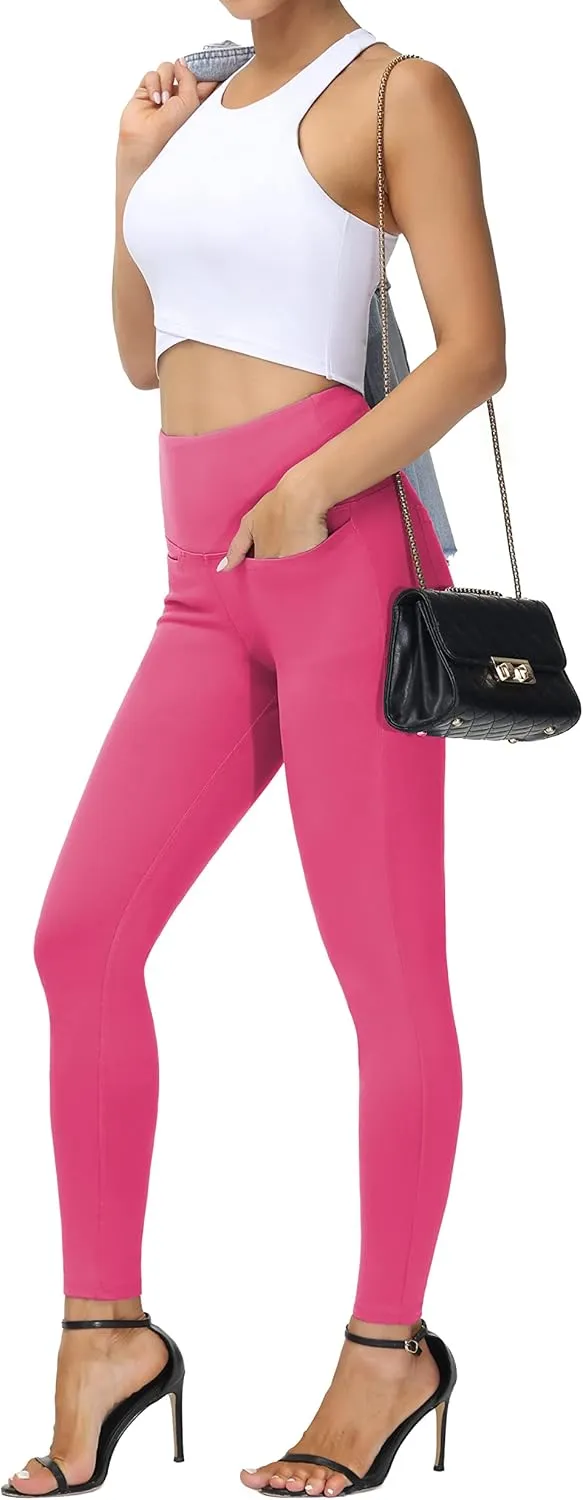 THE GYM PEOPLE Women's Casual Yoga Leggings High Waisted Tummy Control Workout Pants with 4 Pockets