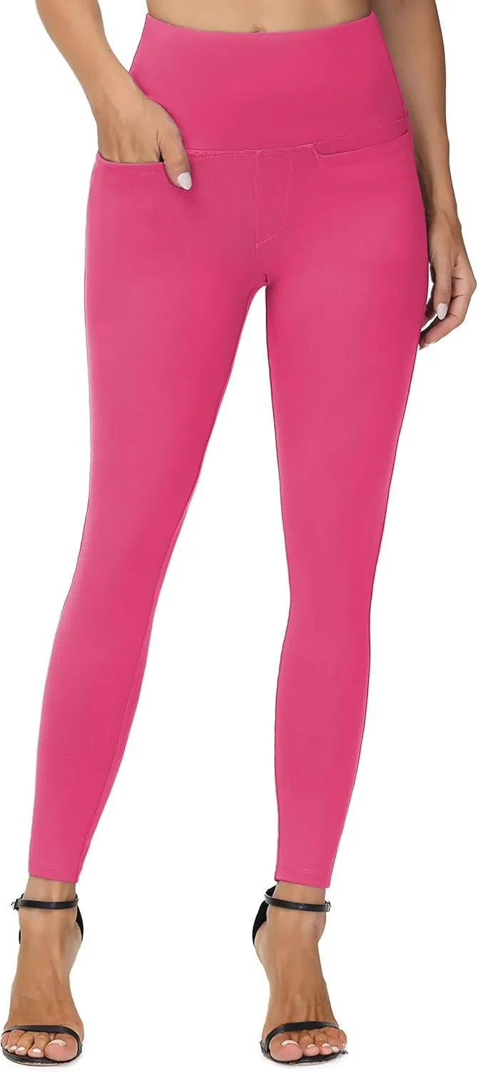 THE GYM PEOPLE Women's Casual Yoga Leggings High Waisted Tummy Control Workout Pants with 4 Pockets