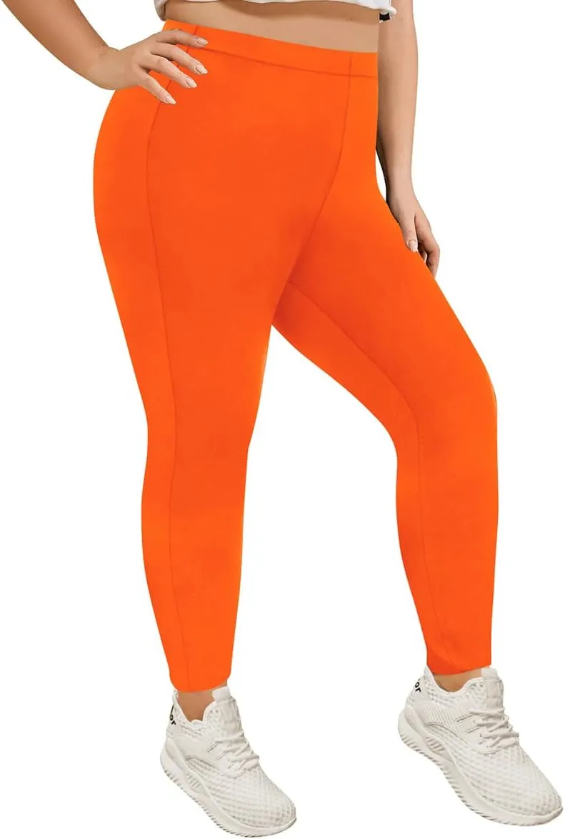 TIYOMI Plus Size Leggings for Women High Waist Full Length Pants Casual Ankle Fall Leggings XL-5XL