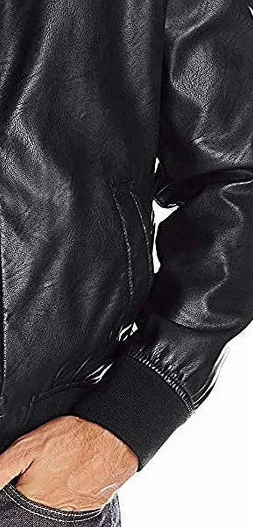 Tommy Hilfiger Men's Faux Leather Bomber Jacket