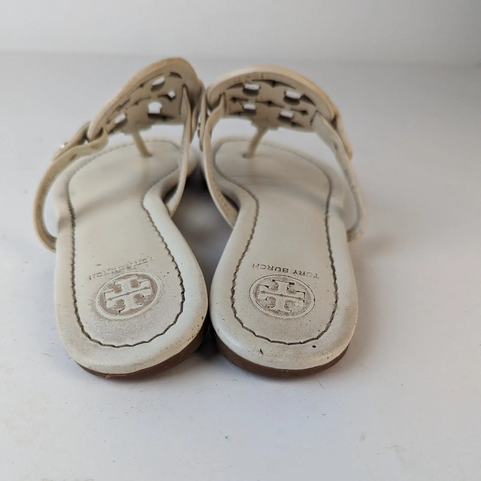Tory Burch Miller White Sandals - 7.5