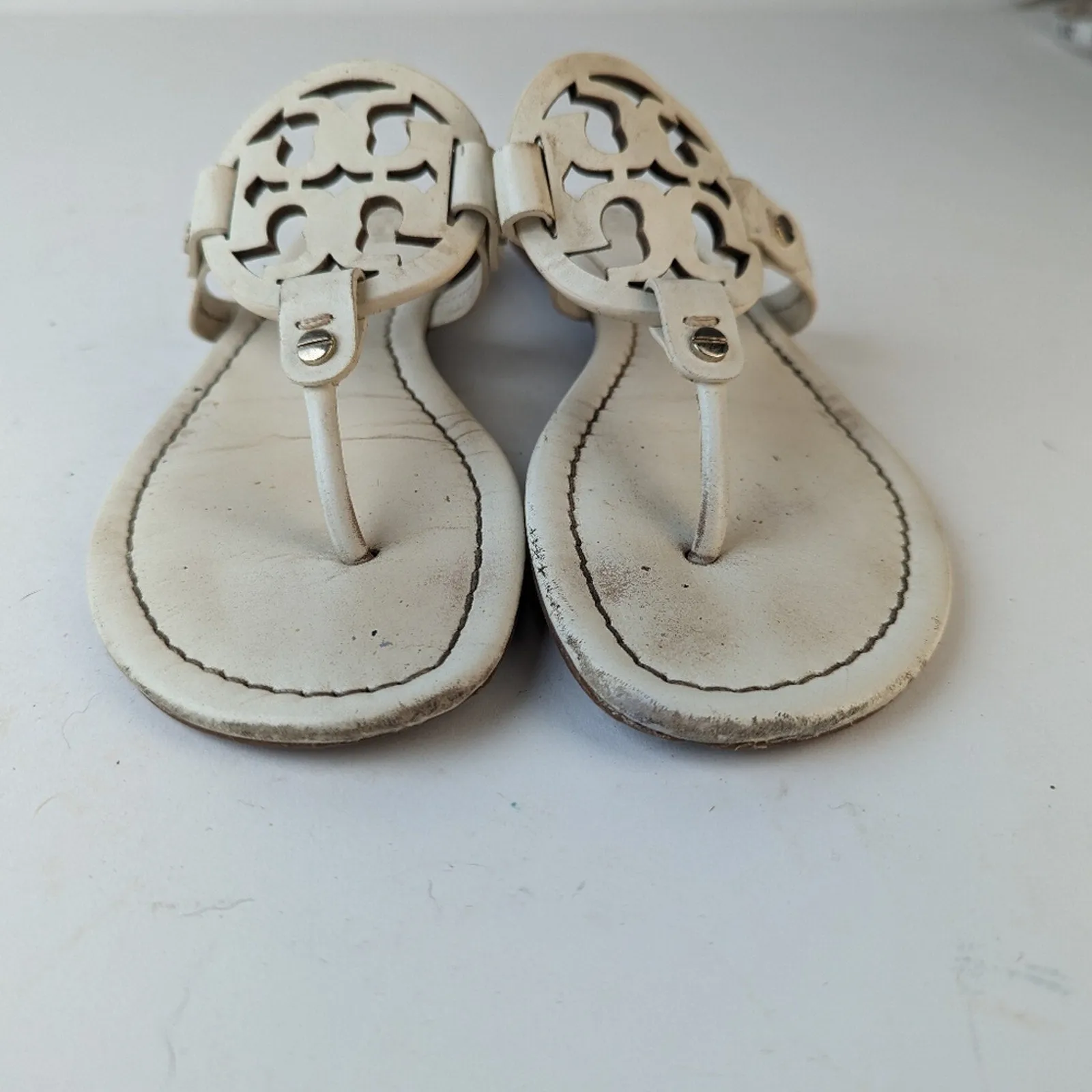 Tory Burch Miller White Sandals - 7.5