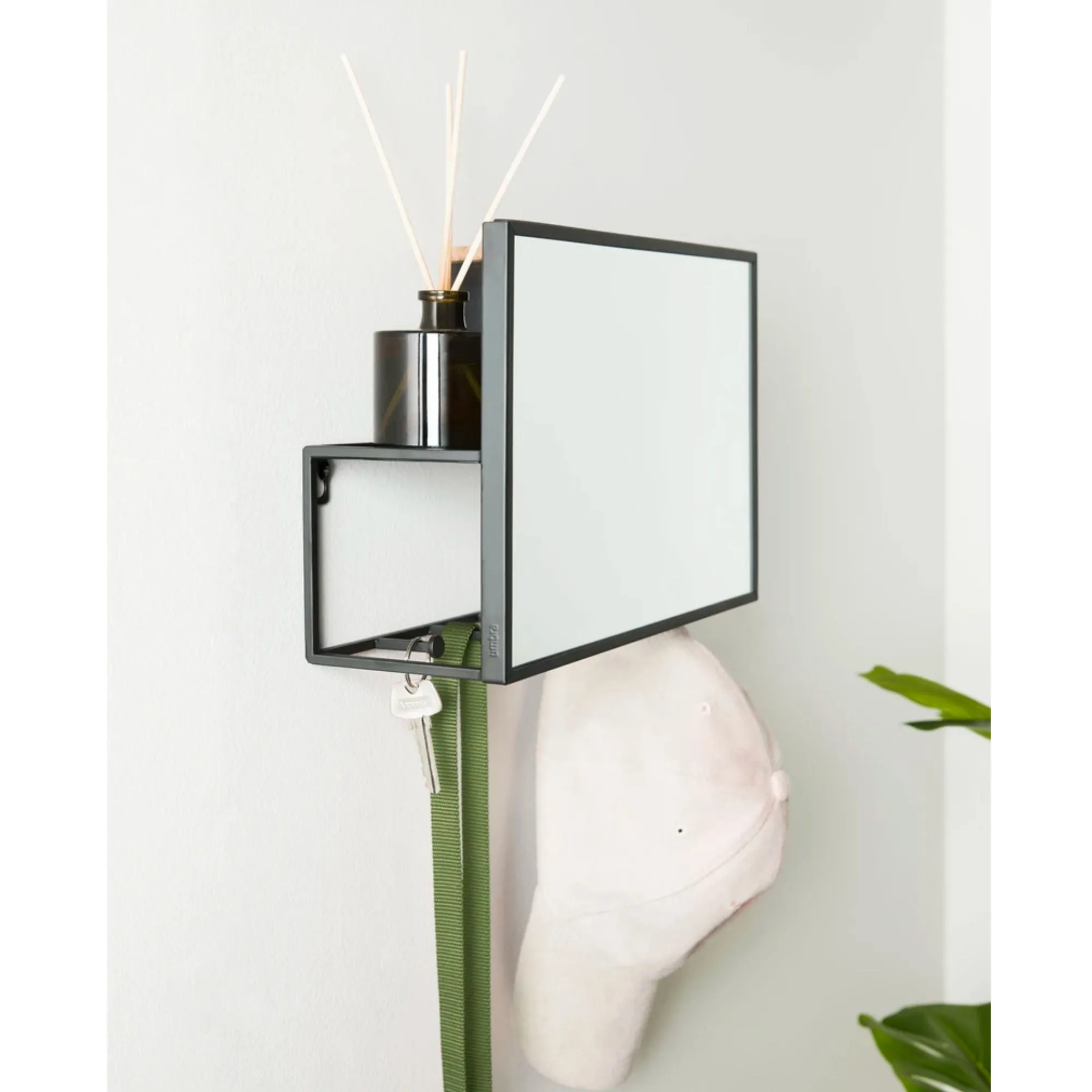 Umbra Cubiko wall mirror with hook