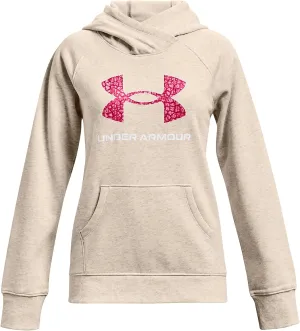 Under Armour Girls' Rival Fleece Core Logo Hoodie