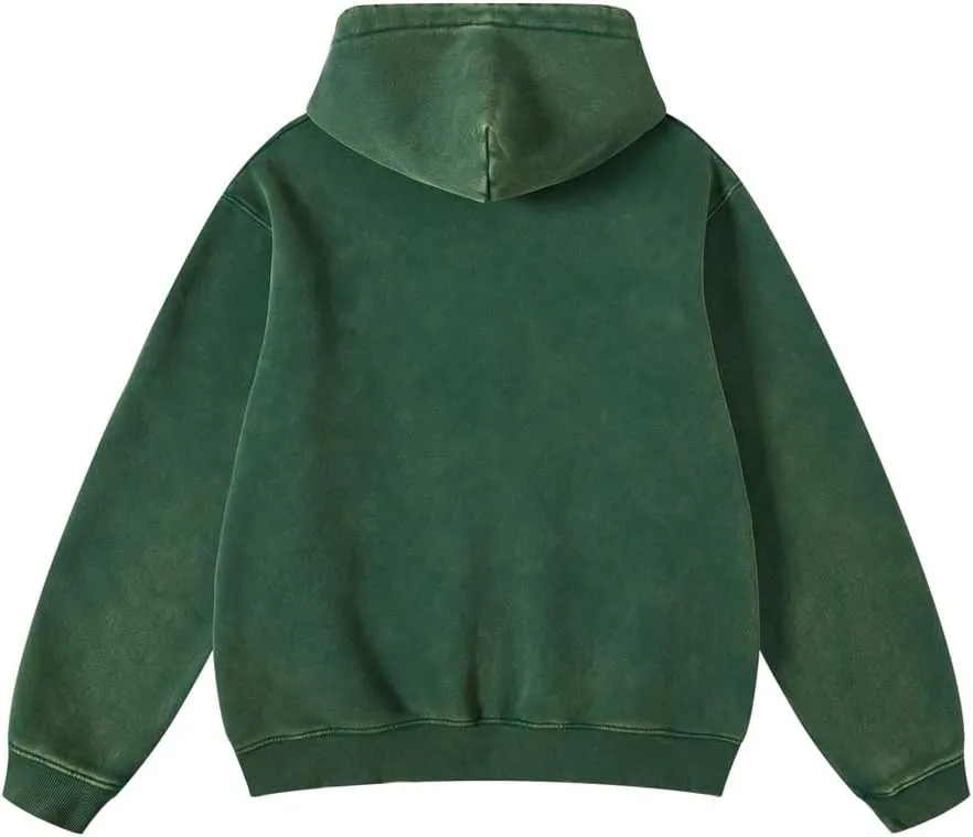 VFIVE UNFOUR Retro Washed Thick Cotton Hoodies Winter Oversized Hoodies Warm Vintage Sweatshirts