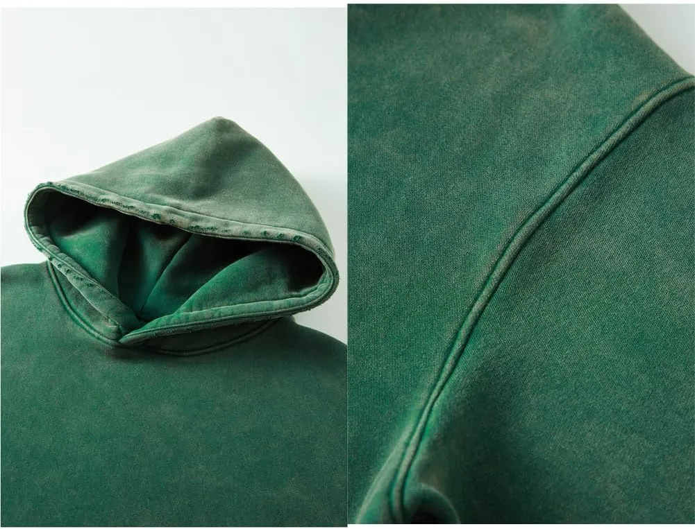 VFIVE UNFOUR Retro Washed Thick Cotton Hoodies Winter Oversized Hoodies Warm Vintage Sweatshirts