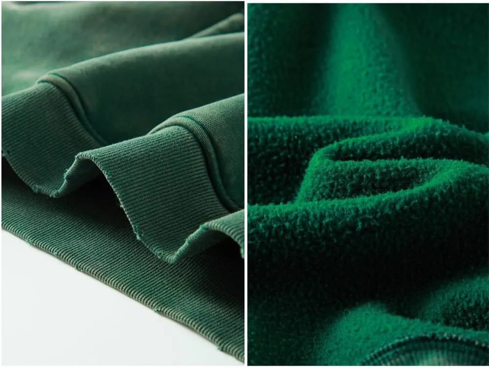 VFIVE UNFOUR Retro Washed Thick Cotton Hoodies Winter Oversized Hoodies Warm Vintage Sweatshirts