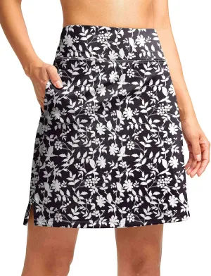 Viodia 18" Skorts for Woman with Pockets High Waisted Golf Tennis Skirts Knee Length Long Skort for Women Dressy Casual