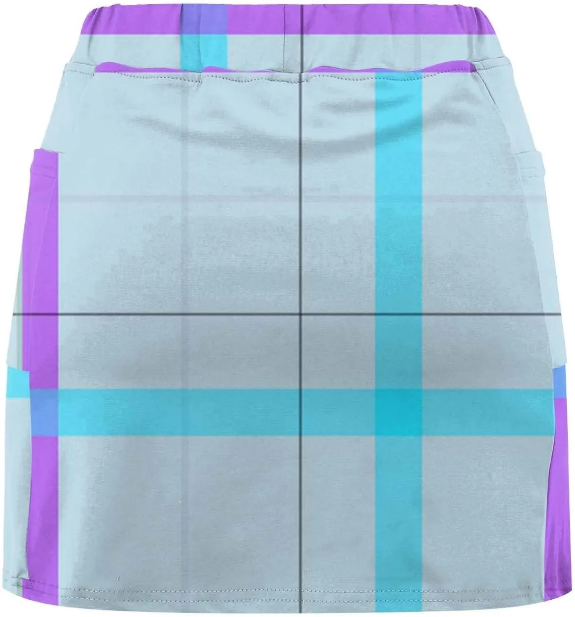 Women Mini Skirts Plaid Printed Athletic Golf Tennis Skorts Plus Size Stretch Mid Waist Workout Running Short Culottes Shorts