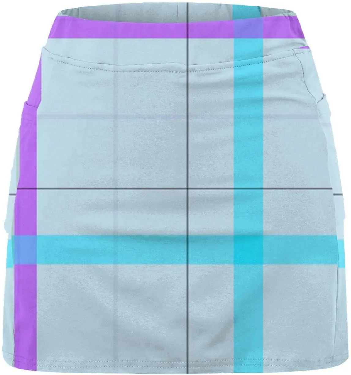Women Mini Skirts Plaid Printed Athletic Golf Tennis Skorts Plus Size Stretch Mid Waist Workout Running Short Culottes Shorts
