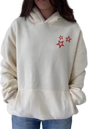 Women Oversized Star Graphic Hoodies Y2k Crewneck Long Sleeve Hooded Sweatshirt Fairy Grunge Zip Up Hoodie