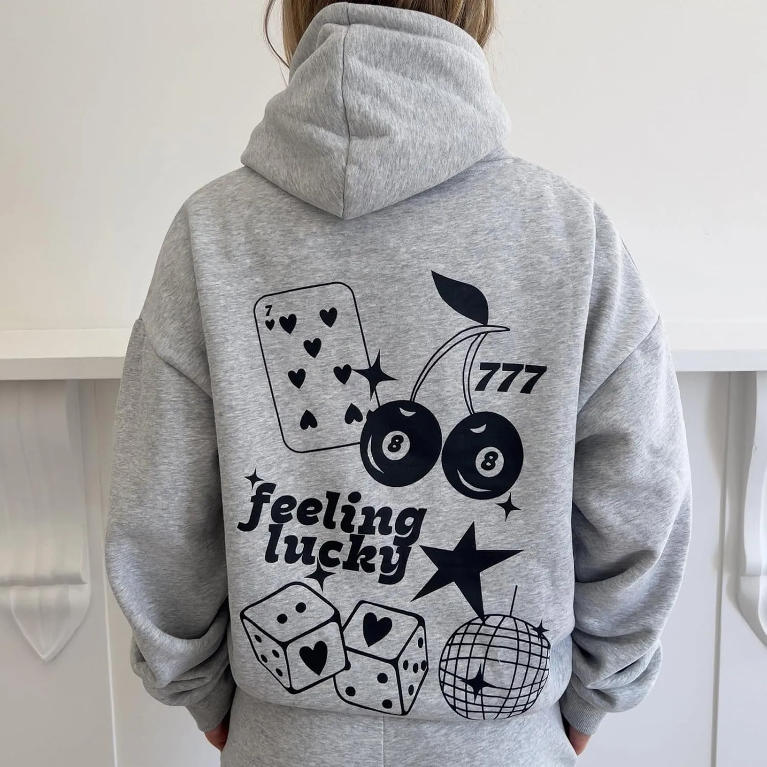 Women Oversized Star Graphic Hoodies Y2k Crewneck Long Sleeve Hooded Sweatshirt Fairy Grunge Zip Up Hoodie