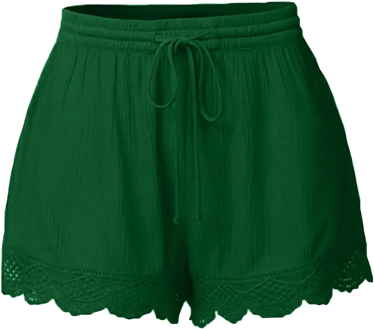 Womens Casual Shorts Drawstring Elastic Waist Summer Beach Shorts Quick-Dry Running Shorts