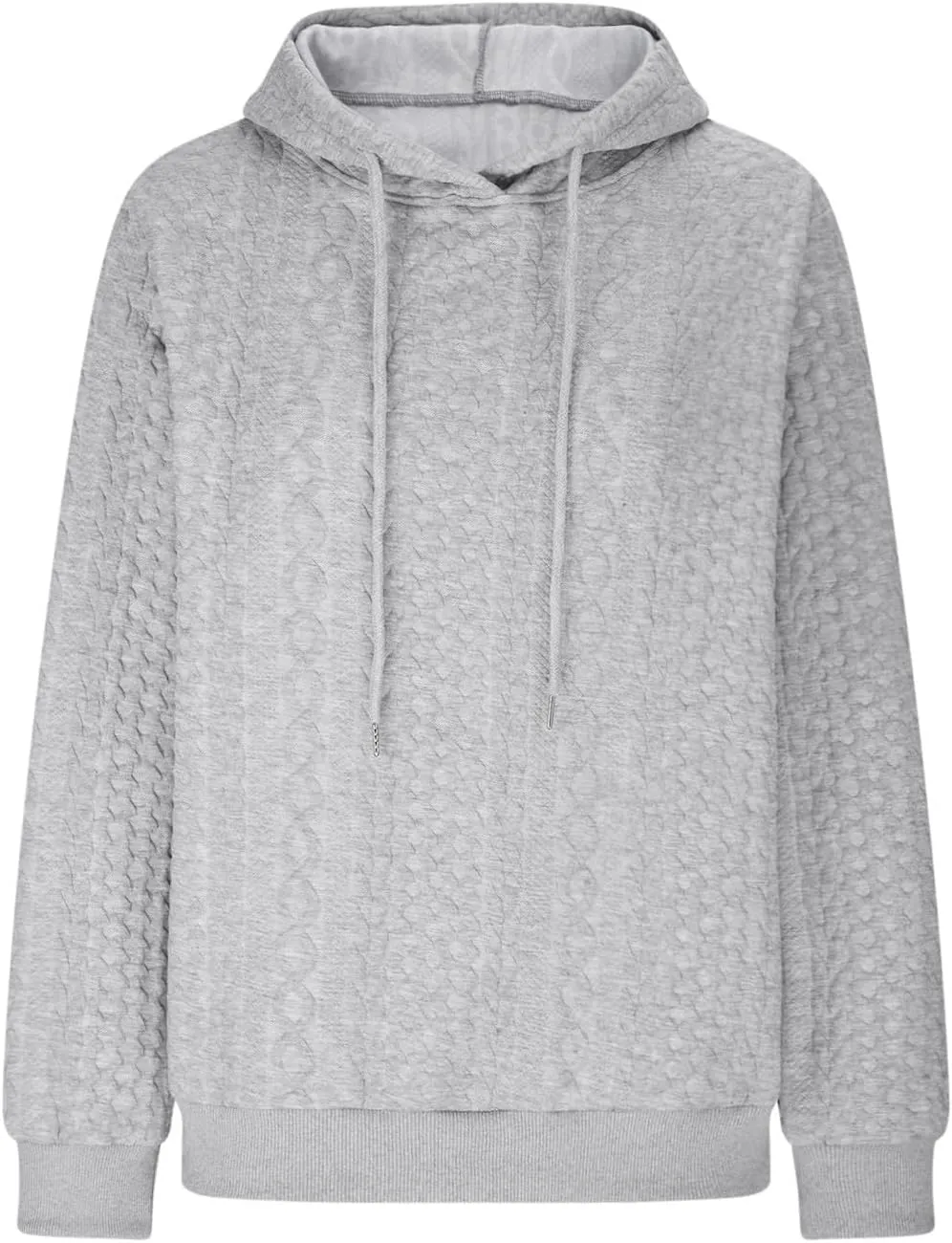 Womens Essentials Hoodie Oversized Cable Knit Hoodies Casual Long Sleeve Drawstring Pullover Sweater Fall Outfits 2024
