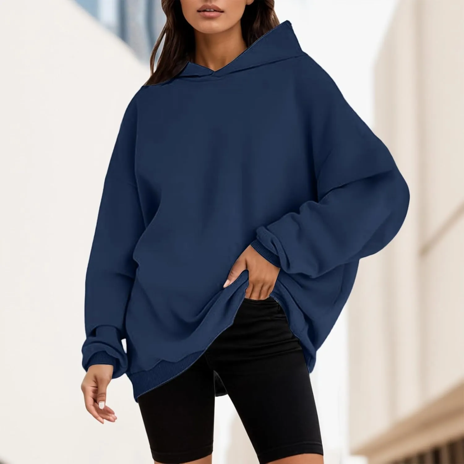 Womens Oversized Hoodies Teen Girls Long Sleeve Hooded Pullover Sweatshirts 2025 Trendy Fall Winter Outfits with Pocket