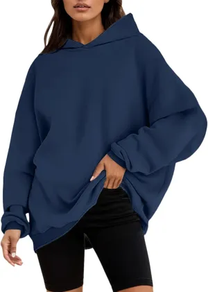Womens Oversized Hoodies Teen Girls Long Sleeve Hooded Pullover Sweatshirts 2025 Trendy Fall Winter Outfits with Pocket