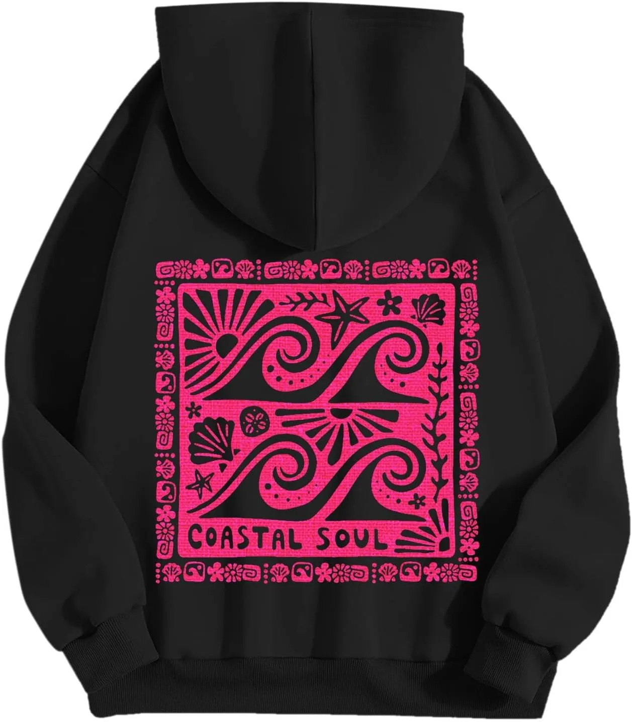 Women's Oversized Sweatshirt Graphic Hoodies Casual Long Sleeve Loose Pullover Tops with Pocket