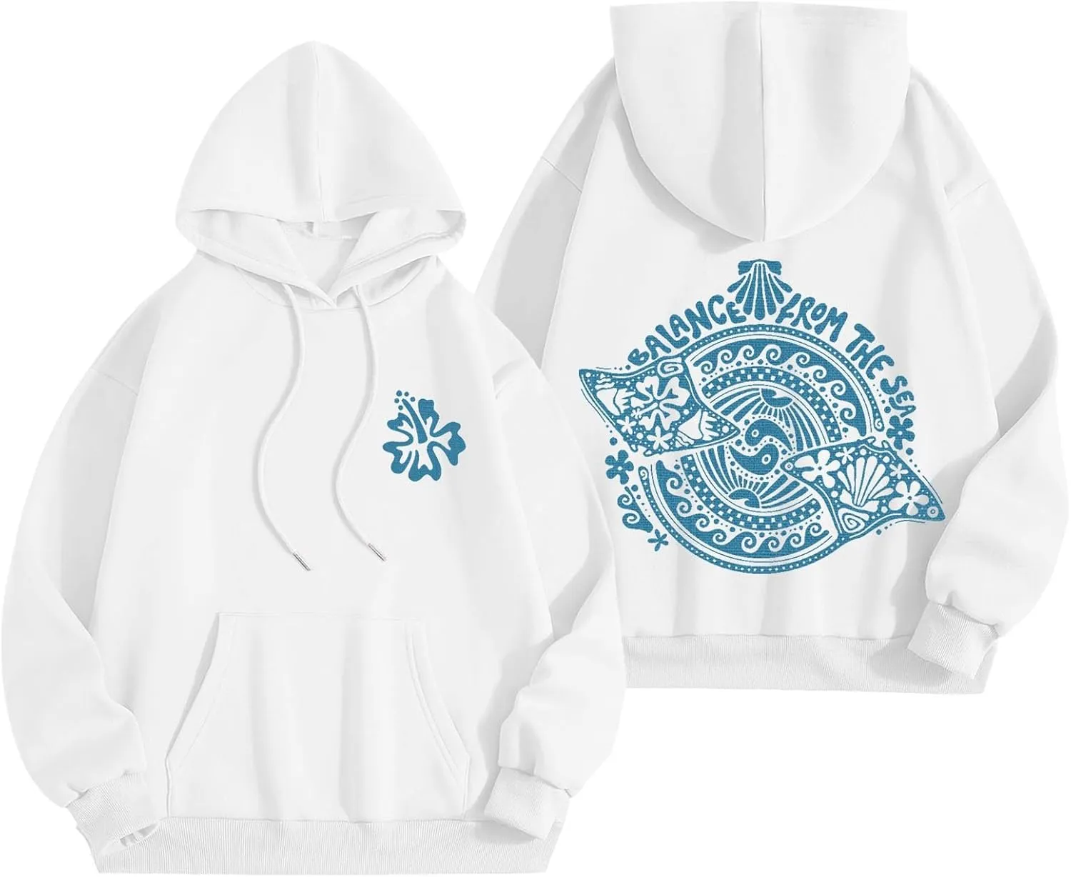 Women's Oversized Sweatshirt Graphic Hoodies Casual Long Sleeve Loose Pullover Tops with Pocket