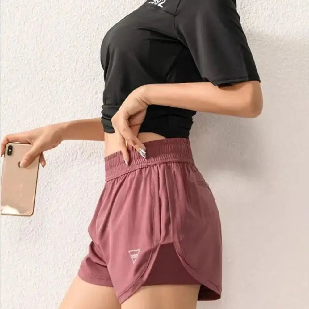 Women's Quick-Dry Running Shorts - Double Layer Comfort