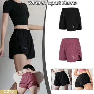 Women's Quick-Dry Running Shorts - Double Layer Comfort
