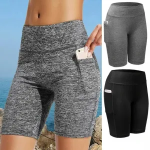 Women's Quick-Dry Yoga Shorts with Pocket