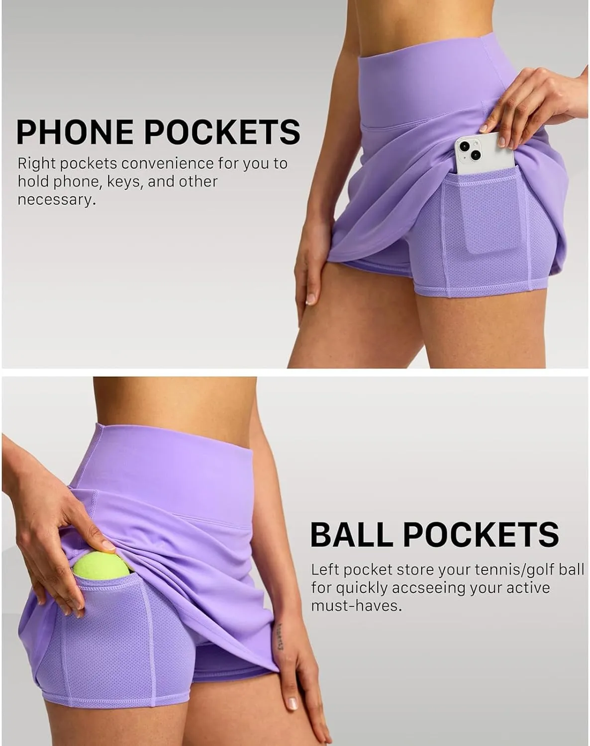 Womens Skorts with Pockets Tummy Control Golf Skorts for Women High Waist Athletic Sports Pants Casual Shorts