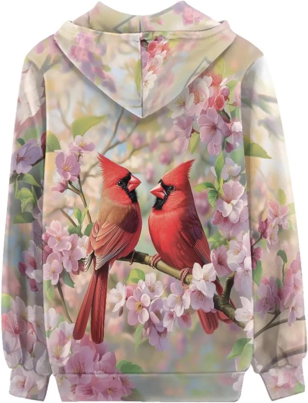 Xoenoiee Novelty Print Hoodie with Pocket for Women Long Sleeve Fall Oversized Sweatshirts Casual Hooded Jacket