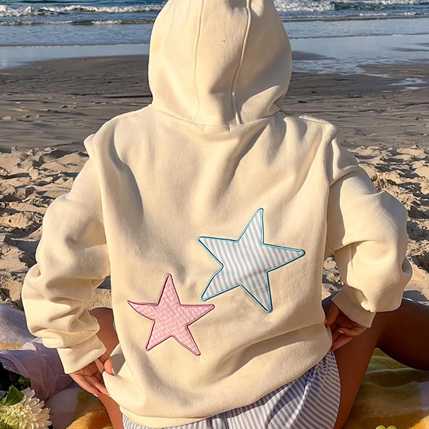 Y2k Hoodies Teen Girls Oversized Graphic Sweatshirt Women Pullover Tops Cute Embroidery Preppy Aesthetic Shirts