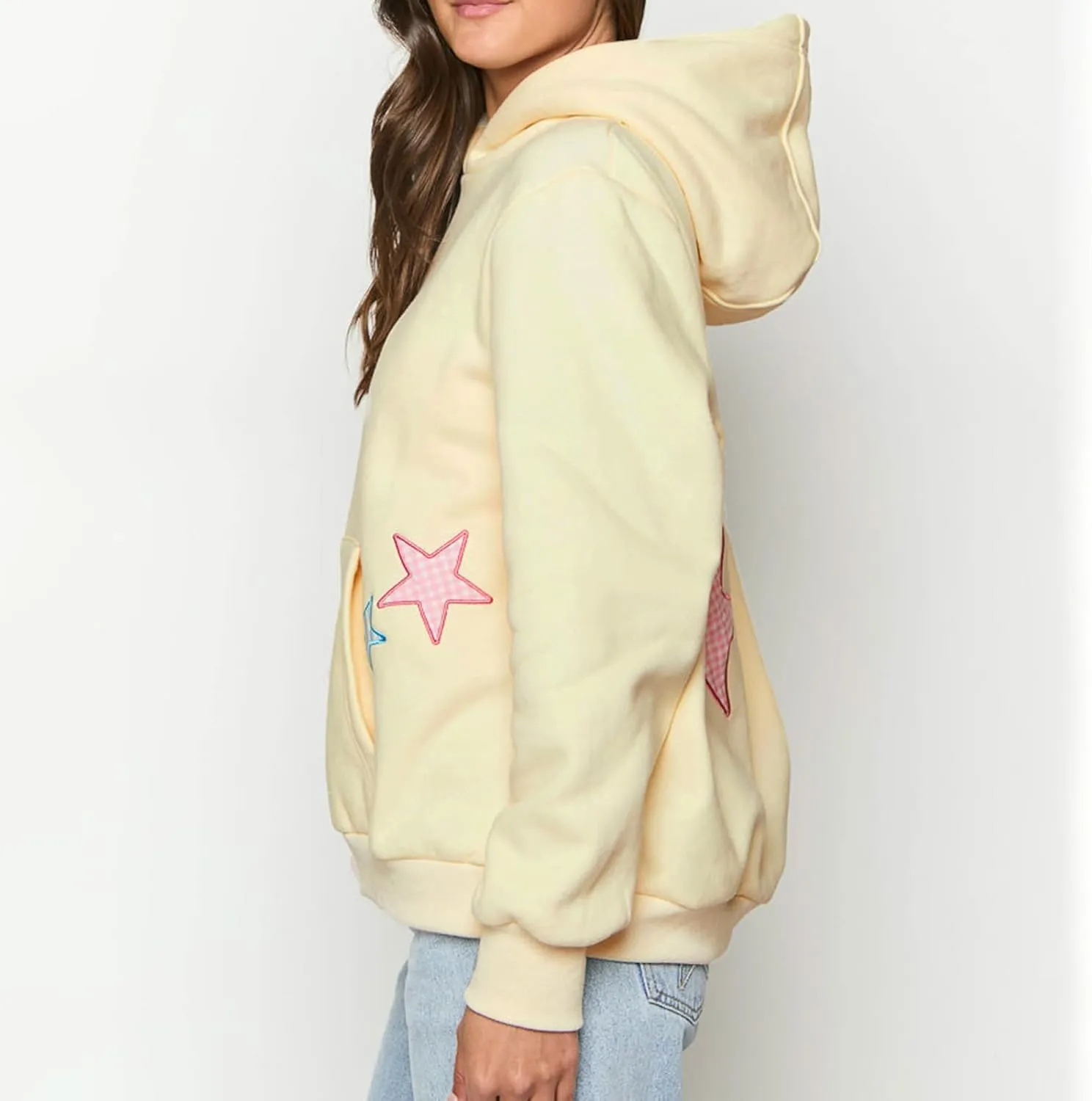 Y2k Hoodies Teen Girls Oversized Graphic Sweatshirt Women Pullover Tops Cute Embroidery Preppy Aesthetic Shirts