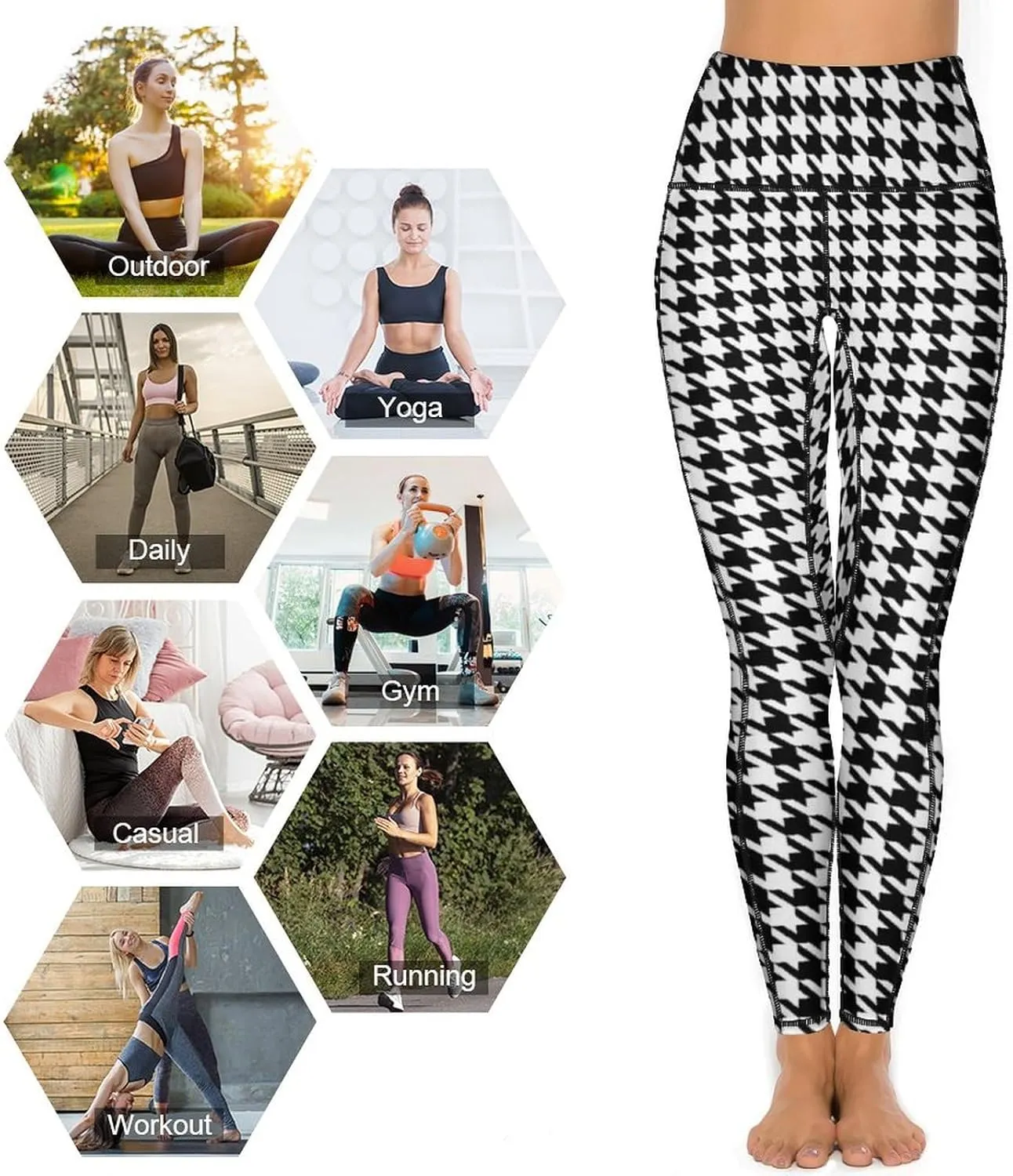 Yoga Pants for Women with Pockets High Waisted Tummy Control Running Sports Workout Yoga Leggings