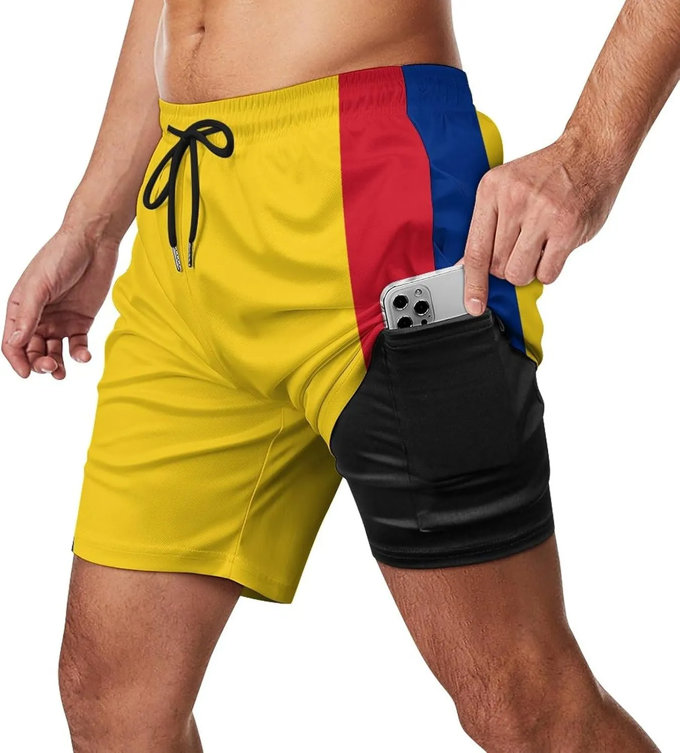 Zakqeik Palestine Flag Mens Swim Trunks Quick Dry Swim Shorts with Pockets Funny Beach Shorts