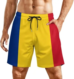 Zakqeik Palestine Flag Mens Swim Trunks Quick Dry Swim Shorts with Pockets Funny Beach Shorts