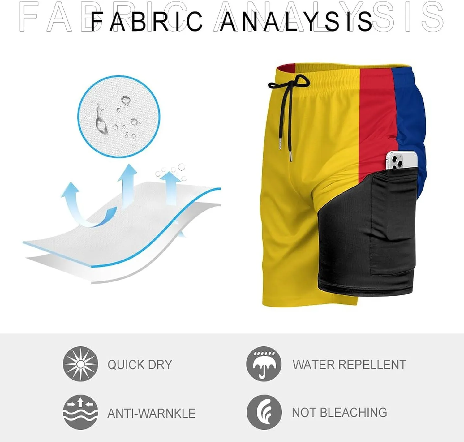 Zakqeik Palestine Flag Mens Swim Trunks Quick Dry Swim Shorts with Pockets Funny Beach Shorts