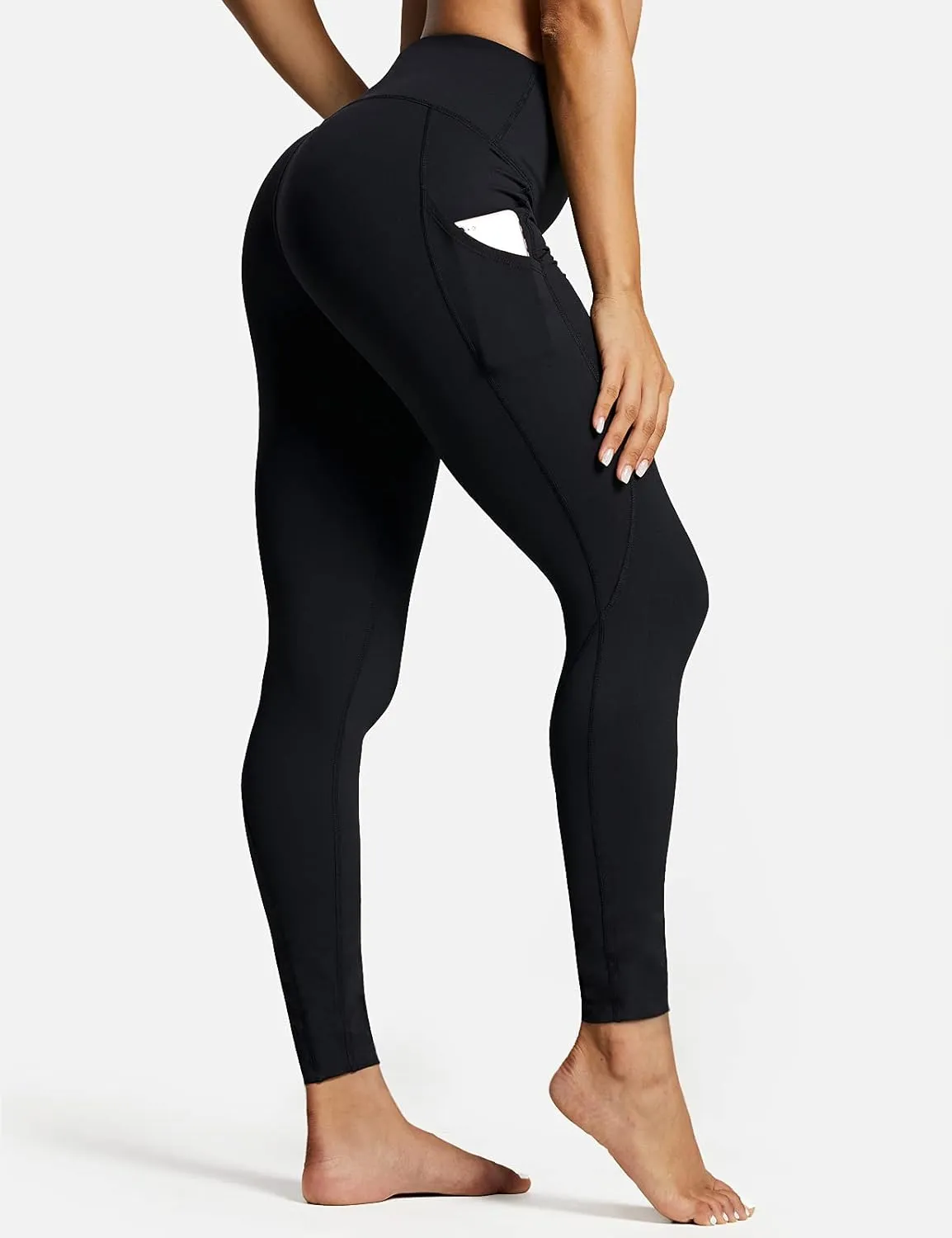 ZUTY 7/8 Workout Leggings for Women High Waisted Leggings with Pockets Squat Proof Yoga Ankle Leggings Plus Size 25"