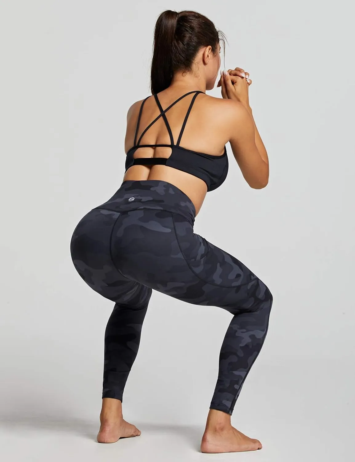 ZUTY 7/8 Workout Leggings for Women High Waisted Leggings with Pockets Squat Proof Yoga Ankle Leggings Plus Size 25"